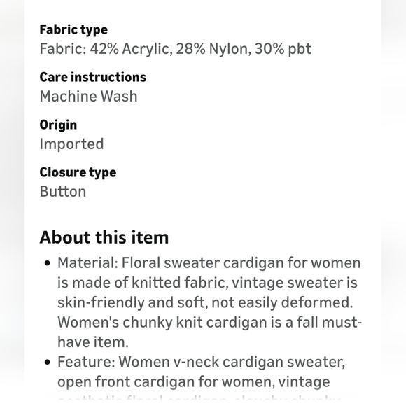 Women's Blue and Cream Patterned Sweater - Picture 4 of 4